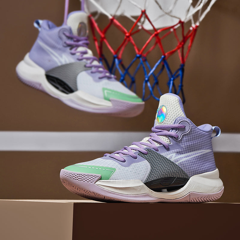 Leuchtende High-Top-Basketballschuhe für Herren, ultraleichte Winter-Mesh-Trainings- und Freizeit-Sneaker | 8012