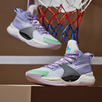 Leuchtende High-Top-Basketballschuhe für Herren, ultraleichte Winter-Mesh-Trainings- und Freizeit-Sneaker | 8012