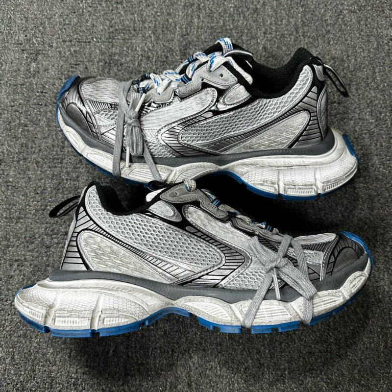 Unisex Paris 3XL Thick-Soled Dad Sneakers Retro Running Shoes Height-Increasing Casual Lace-Up Trainers