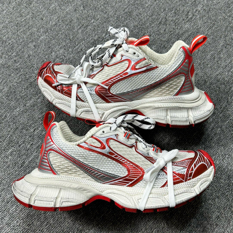 Unisex Paris 3XL Thick-Soled Dad Sneakers Retro Running Shoes Height-Increasing Casual Lace-Up Trainers