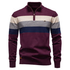 Herren Strickpullover mit Stehkragen und halbem Reißverschluss – Slim Fit Pullover für Herbst &amp; Winter | Y245 