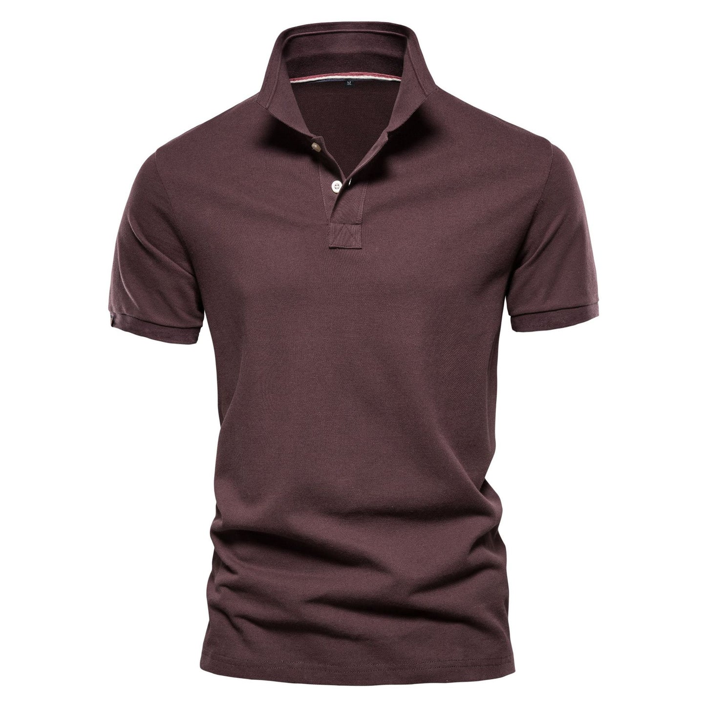 Men's Solid Color Classic Casual Cotton Short Sleeve T-Shirt | AX-511