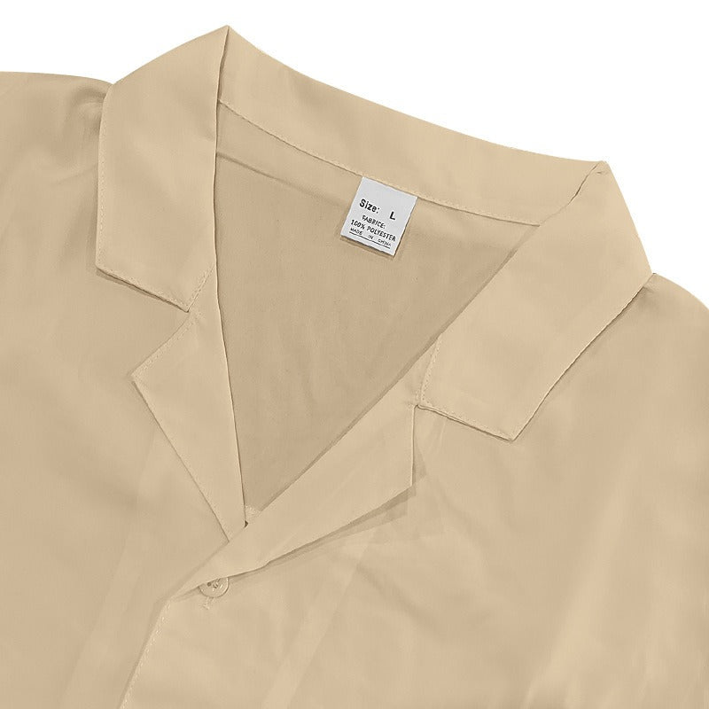 Premium-Strandset mit Tonnenkragen für Herren – Sommer-Kombination aus Hemd und Shorts mit entspannter Passform | YH-23100 