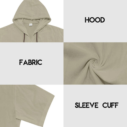 Herren Leinenhemd mit Kapuze und kurzen Ärmeln – Lässige, lockere Passform | YH-2454 