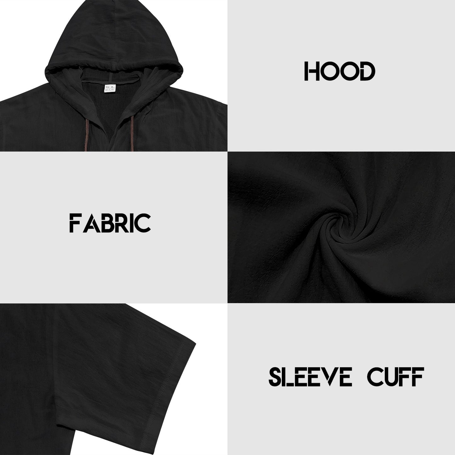 Herren Leinenhemd mit Kapuze und kurzen Ärmeln – Lässige, lockere Passform | YH-2454 