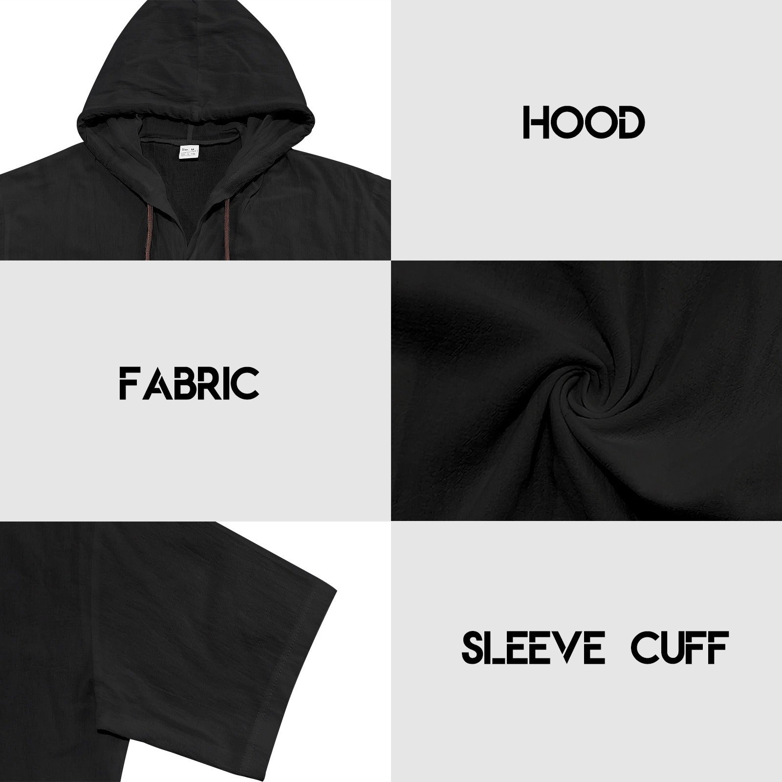 Herren Leinenhemd mit Kapuze und kurzen Ärmeln – Lässige, lockere Passform | YH-2454 