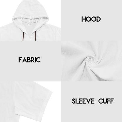 Herren Leinenhemd mit Kapuze und kurzen Ärmeln – Lässige, lockere Passform | YH-2454 