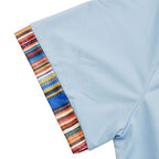 Herren American Summer Casual Atmungsaktives Poloshirt Boho Color-Block Slim-Fit Kurzarm-Oberteil | YH-5 