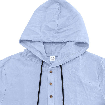 Lässiges Herren-Hoodie aus Leinen – Leicht, lässig &amp; cool im Küstenstil | YH-CW15 