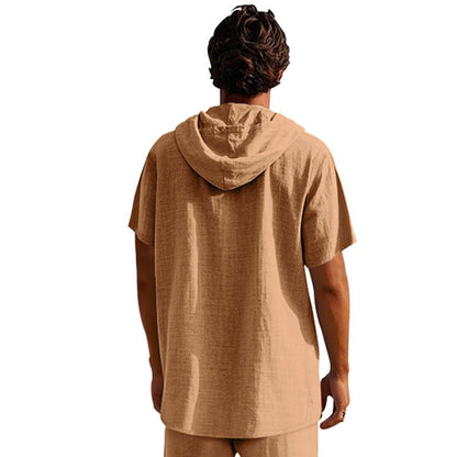 Lässiges Herren-Hoodie aus Leinen – Leicht, lässig &amp; cool im Küstenstil | YH-CW15 