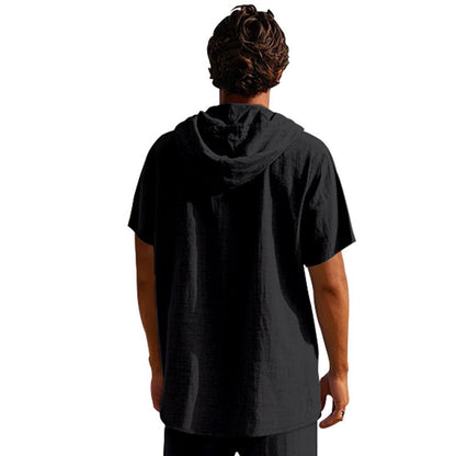 Lässiges Herren-Hoodie aus Leinen – Leicht, lässig &amp; cool im Küstenstil | YH-CW15 