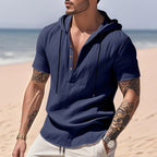 Lässiges Herren-Hoodie aus Leinen – Leicht, lässig &amp; cool im Küstenstil | YH-CW15 