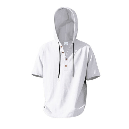 Lässiges Herren-Hoodie aus Leinen – Leicht, lässig &amp; cool im Küstenstil | YH-CW15 