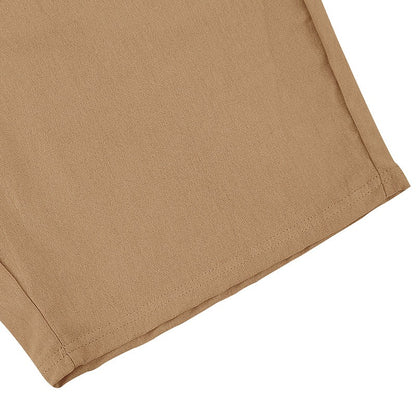 Herren Leinen Strandshorts Gewaschene Knopfleiste Relaxed Fit Fünf-Punkt-Shorts | YH-WW9 