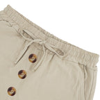 Herren Leinen Strandshorts Gewaschene Knopfleiste Relaxed Fit Fünf-Punkt-Shorts | YH-WW9 