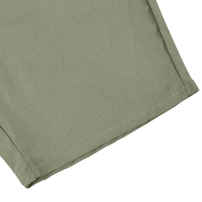 Herren Leinen Strandshorts Gewaschene Knopfleiste Relaxed Fit Fünf-Punkt-Shorts | YH-WW9 