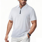 Herren Slim-Fit Stretch Jacquard Poloshirt – 2025 Frühjahr/Sommer Casual Top | YHZH-17