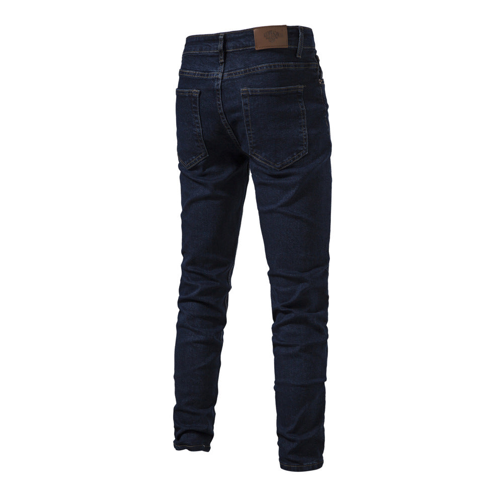 Pantalon en jean pour homme, décontracté, automne, pantalon extensible, déchiré, skinny | ZH10 