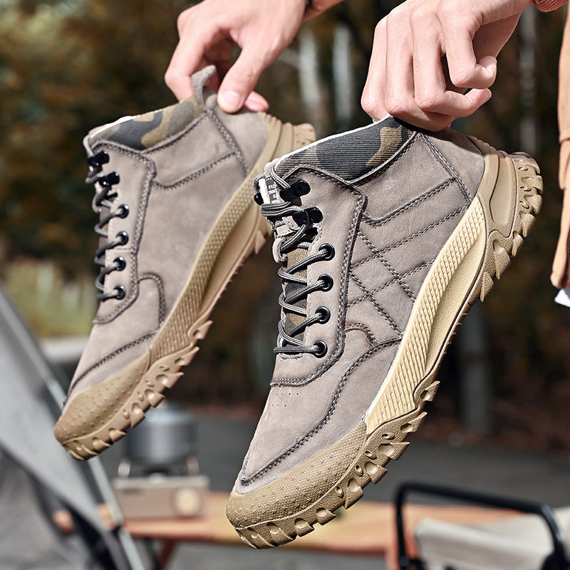 Herren-Wanderschuhe aus echtem Leder, High-Top-Outdoor-Martin-Stiefel und trendiges Schuhwerk | 2319 