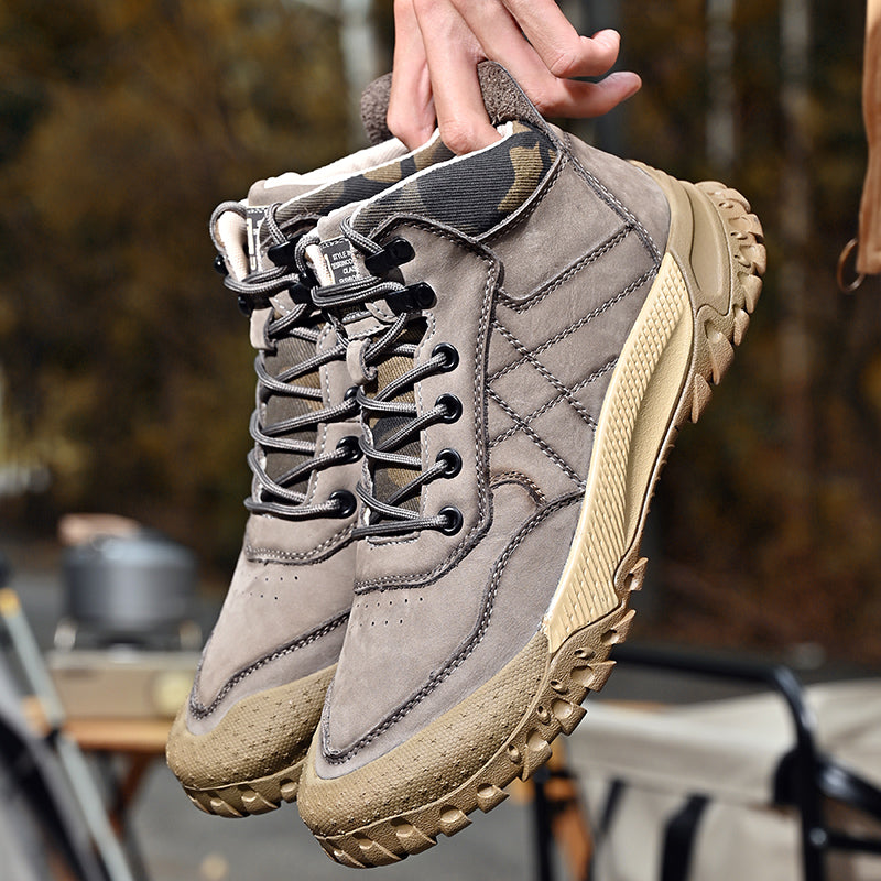 Herren-Wanderschuhe aus echtem Leder, High-Top-Outdoor-Martin-Stiefel und trendiges Schuhwerk | 2319 