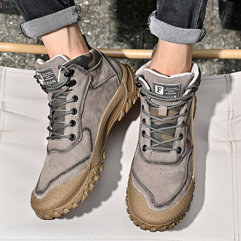 Herren-Wanderschuhe aus echtem Leder, High-Top-Outdoor-Martin-Stiefel und trendiges Schuhwerk | 2319 