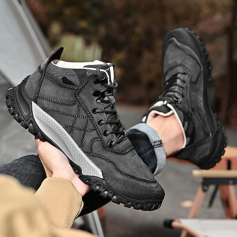 Herren-Wanderschuhe aus echtem Leder, High-Top-Outdoor-Martin-Stiefel und trendiges Schuhwerk | 2319 