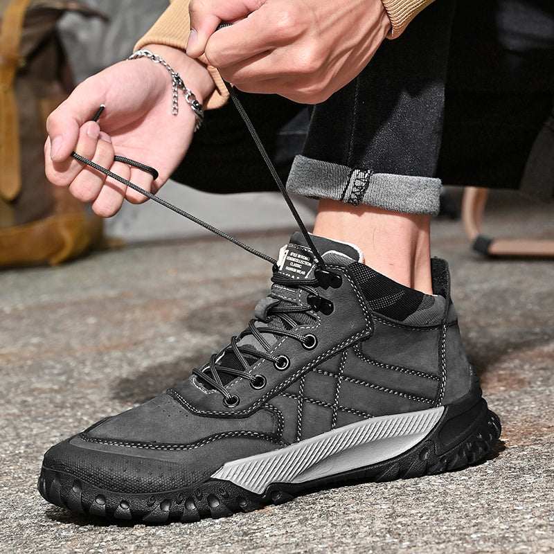 Herren-Wanderschuhe aus echtem Leder, High-Top-Outdoor-Martin-Stiefel und trendiges Schuhwerk | 2319 