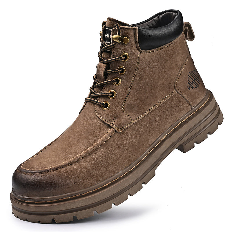 Men's Leather Outdoor Work Shoes Autumn & Winter Casual Martin Boots | 88093