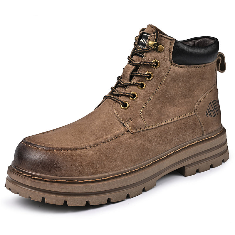 Men's Leather Outdoor Work Shoes Autumn & Winter Casual Martin Boots | 88093