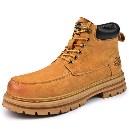 Men's Leather Outdoor Work Shoes Autumn & Winter Casual Martin Boots | 88093