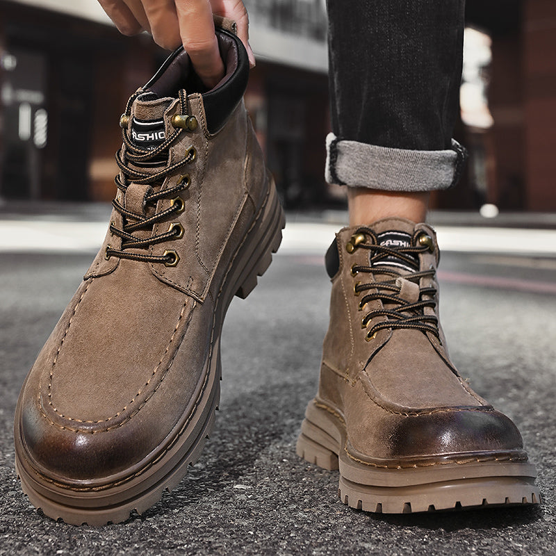 Herren Leder Outdoor Arbeitsschuhe Herbst &amp; Winter Casual Martin Stiefel | 88093 