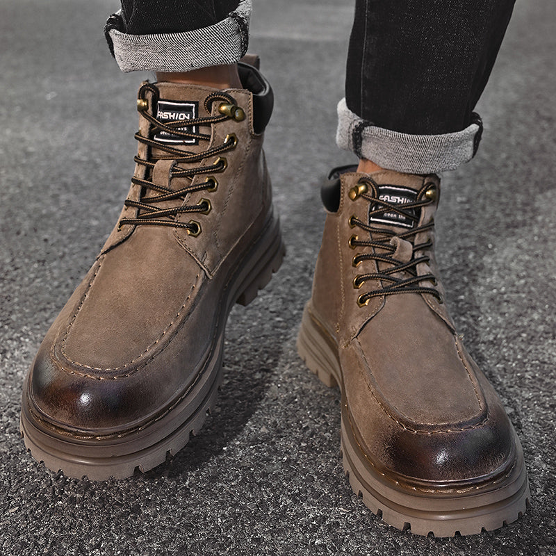 Herren Leder Outdoor Arbeitsschuhe Herbst &amp; Winter Casual Martin Stiefel | 88093 