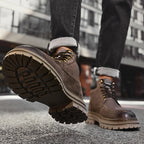 Herren Leder Outdoor Arbeitsschuhe Herbst &amp; Winter Casual Martin Stiefel | 88093 