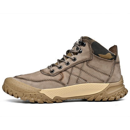 Men's Genuine Leather Hiking Shoes High-Top Outdoor Martin Boots & Trendy Footwear | 2319