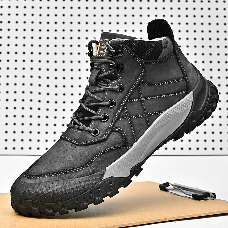 Herren-Wanderschuhe aus echtem Leder, High-Top-Outdoor-Martin-Stiefel und trendiges Schuhwerk | 2319 
