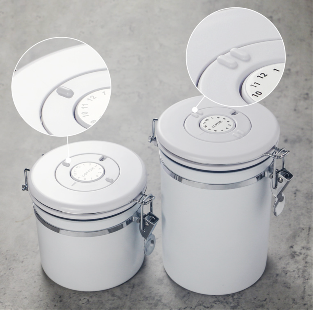 Kaffeedose aus Edelstahl – Luftdichte Aufbewahrung mit CO₂-Ventil und Datumsanzeige (1,5 l / 1,8 l) | NB-MFG 