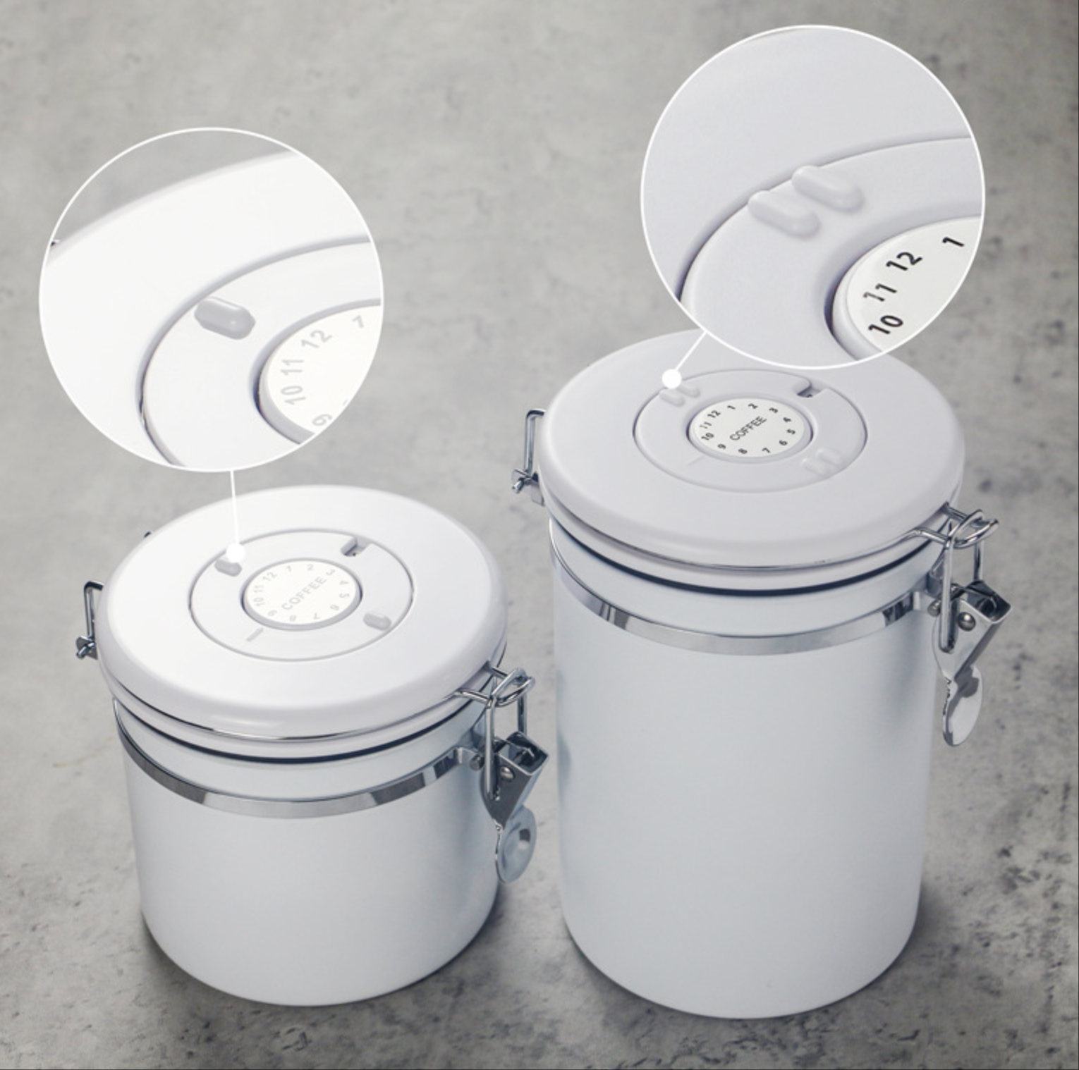 Kaffeedose aus Edelstahl – Luftdichte Aufbewahrung mit CO₂-Ventil und Datumsanzeige (1,5 l / 1,8 l) | NB-MFG 