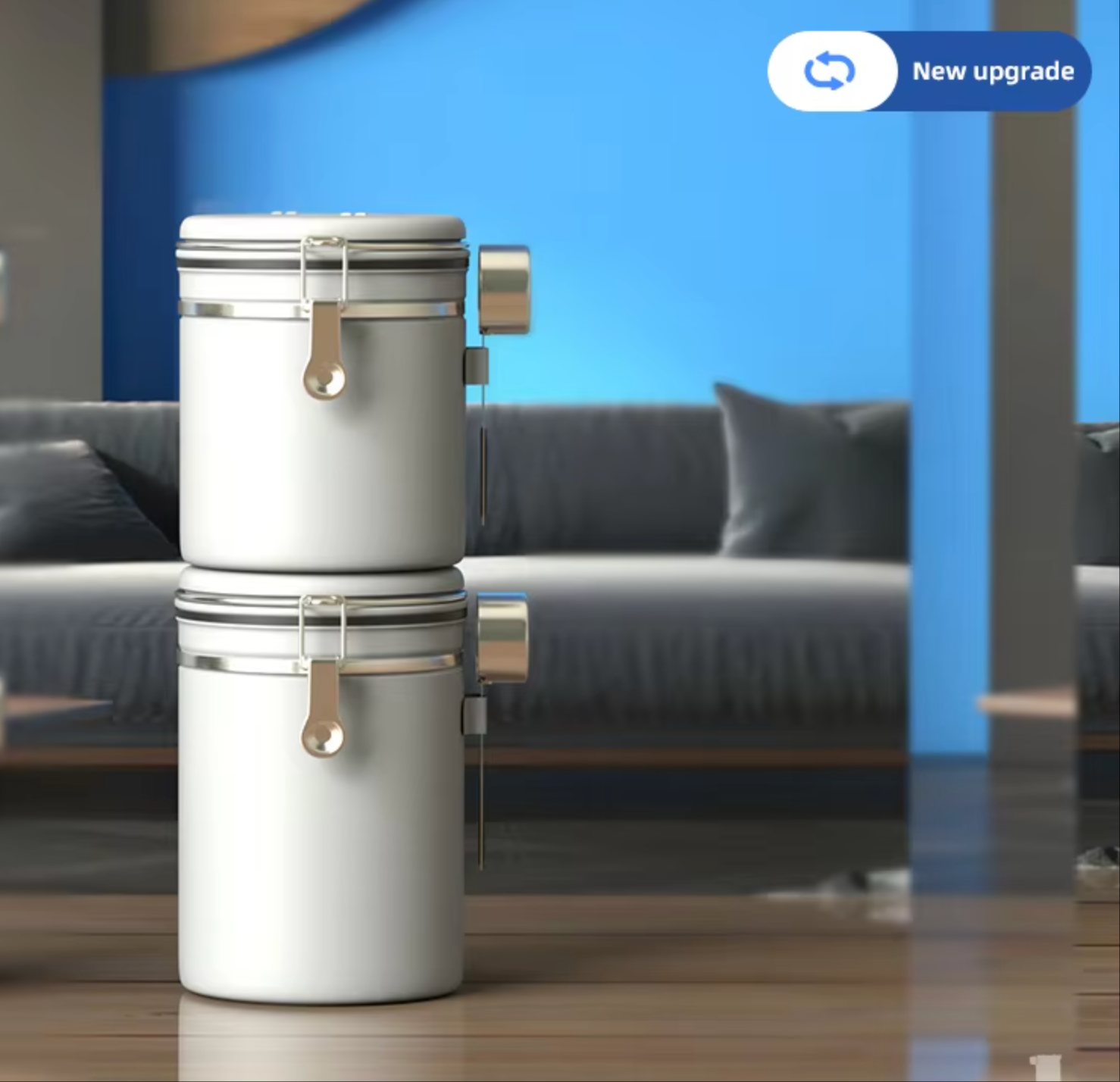 Kaffeedose aus Edelstahl – Luftdichte Aufbewahrung mit CO₂-Ventil und Datumsanzeige (1,5 l / 1,8 l) | NB-MFG 