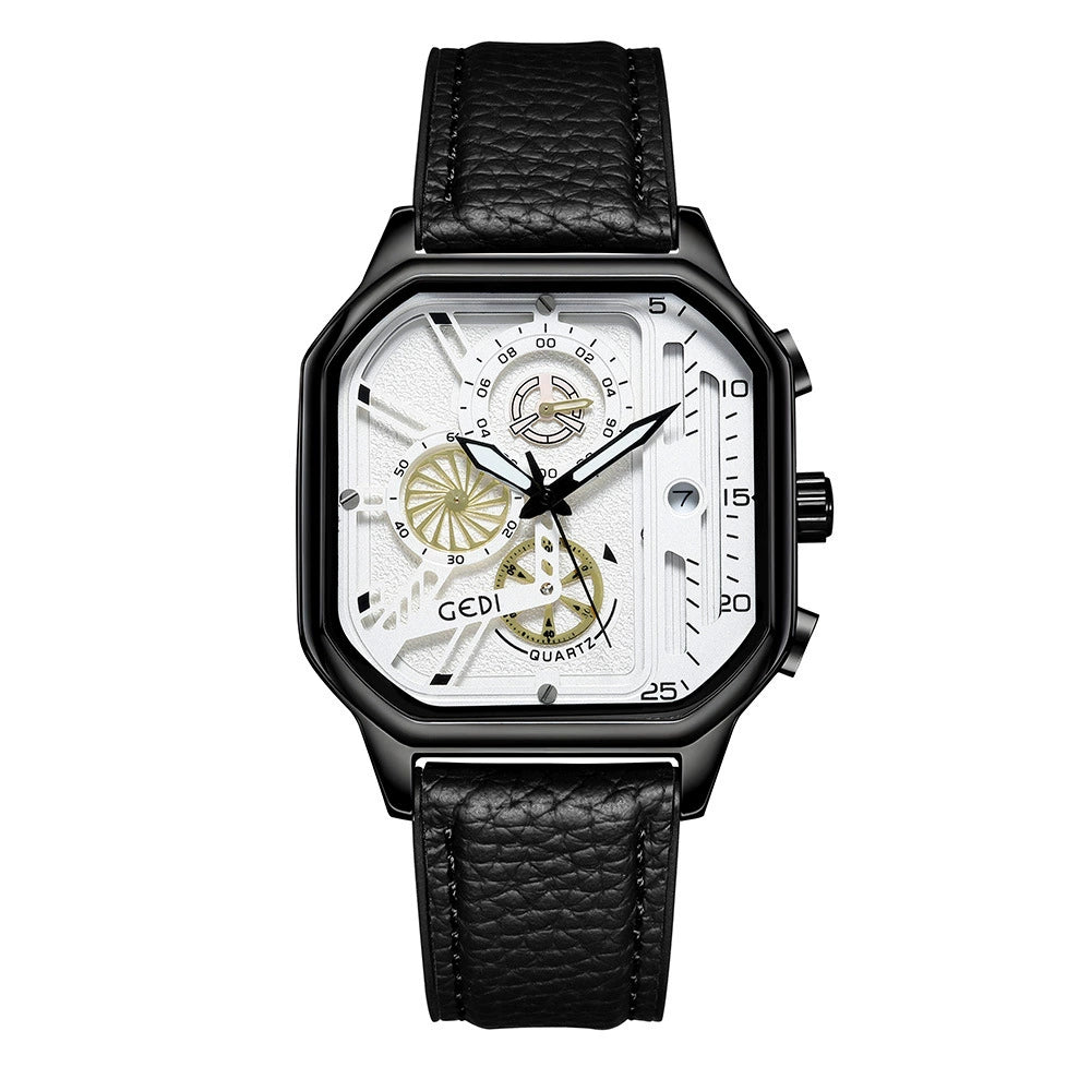 Premium Sense Square Herrenuhr Modischer Quarz-Timer, Business &amp; Wasserdichte Quarzuhr | 51103