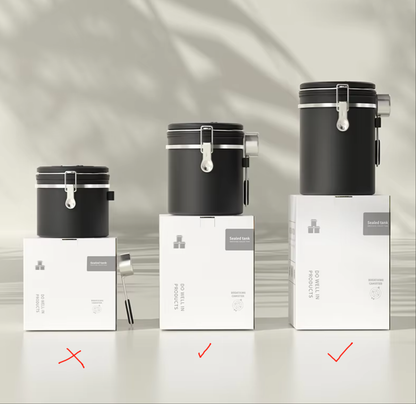Kaffeedose aus Edelstahl – Luftdichte Aufbewahrung mit CO₂-Ventil und Datumsanzeige (1,5 l / 1,8 l) | NB-MFG 