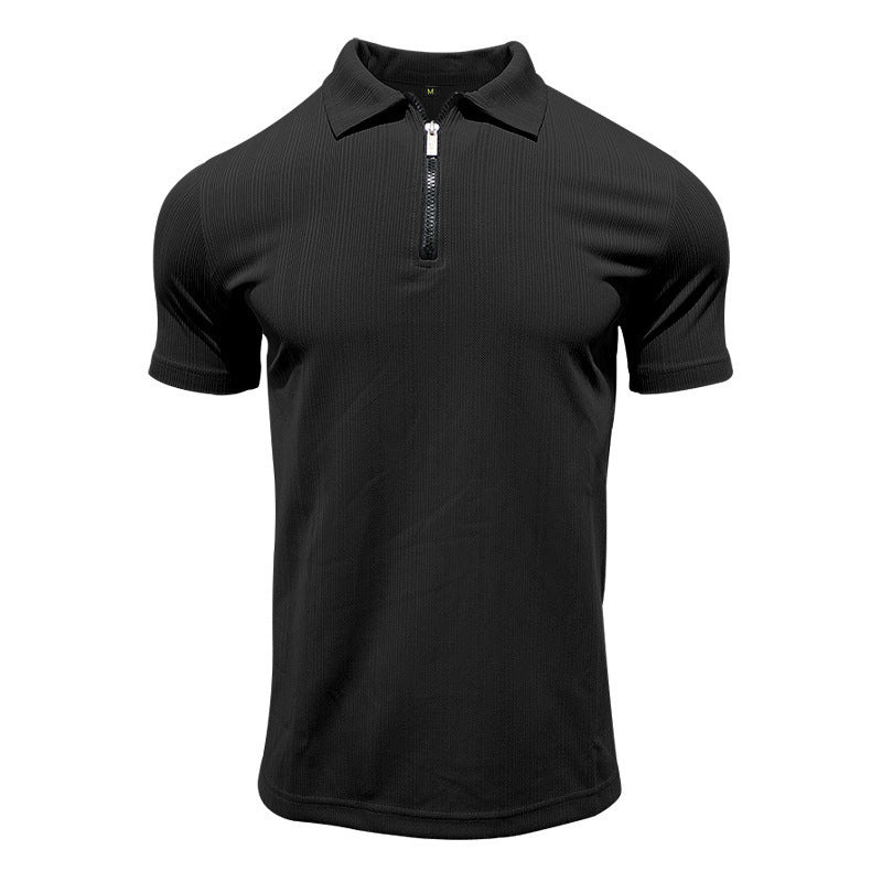 Herren Slim-Fit Stretch Jacquard Poloshirt – 2025 Frühjahr/Sommer Casual Top | YHZH-17