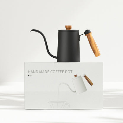 Pour Over Kaffeekessel – 600 ml Edelstahl-Handtropfkessel mit Holzgriff UK | NB-ZT2020 