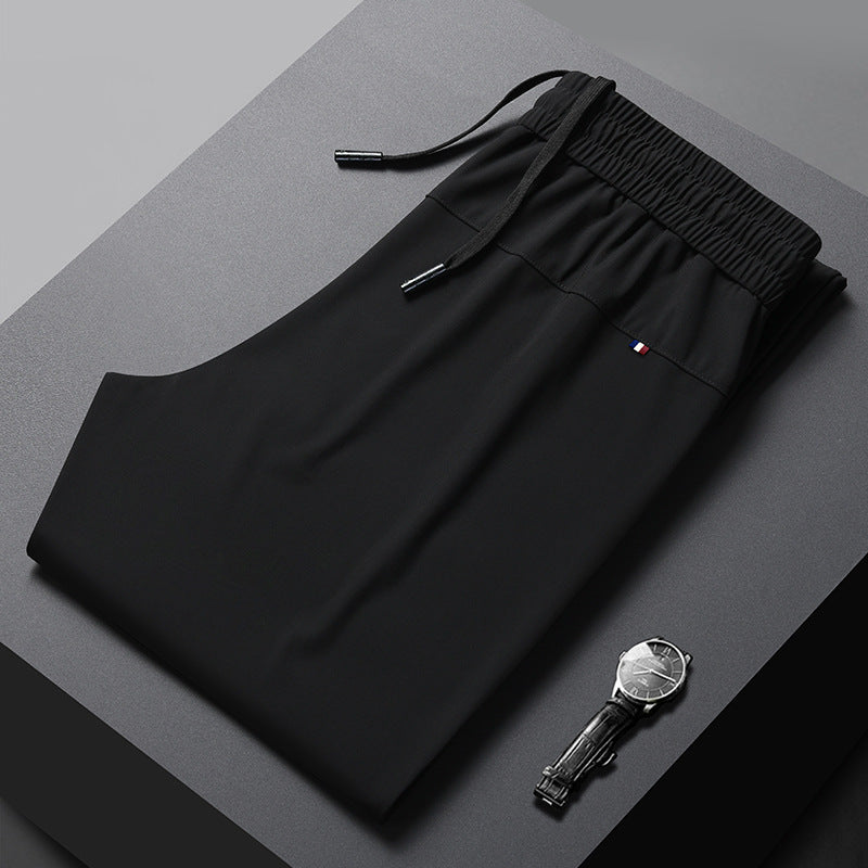 Schnelltrocknende Sommer-Jogginghose aus Eisseide für Herren | Leichte, atmungsaktive Aktivhose mit geradem Bein | L19-6601 