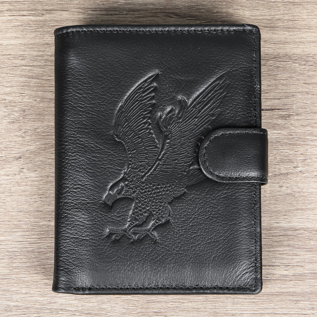 Antimagnetische RFID-blockierende Echtleder-Geldbörse für Herren, schmales Kartenetui und Geldbörse | 1131 