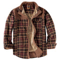 Herren Patchwork Cord Karo Hemd Jacke Übergröße Samtgefüttert Lässiges Winteroberteil | 3251 