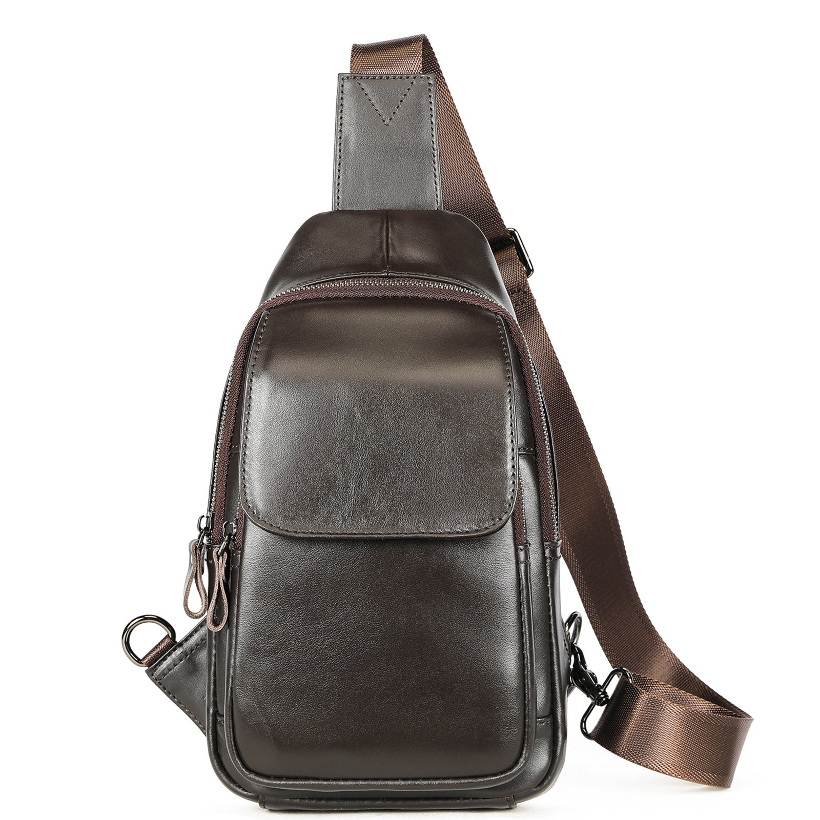 Premium Umhängetasche aus echtem Rindsleder für stilvolles und funktionales Tragen | 7589 