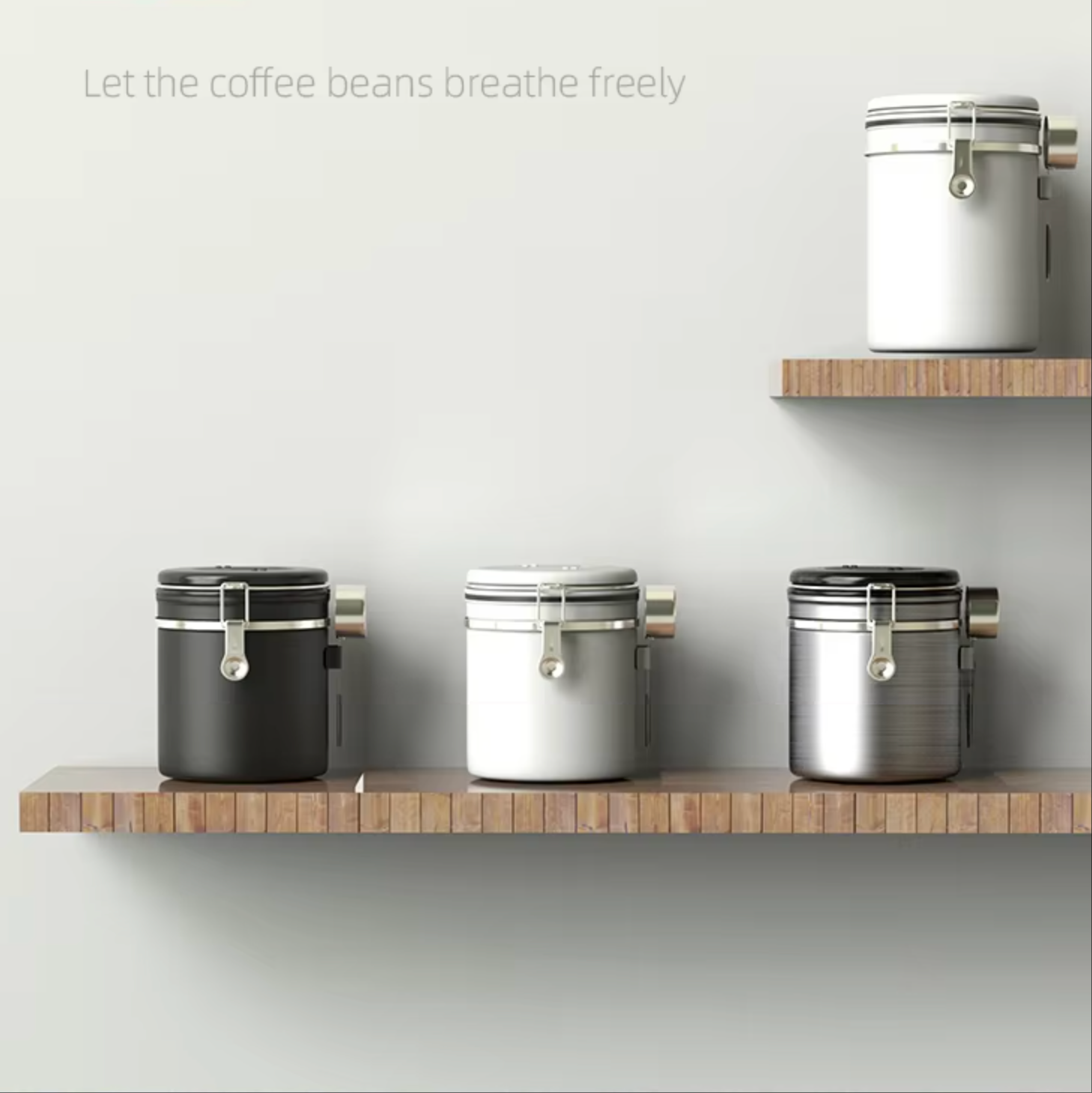 Kaffeedose aus Edelstahl – Luftdichte Aufbewahrung mit CO₂-Ventil und Datumsanzeige (1,5 l / 1,8 l) | NB-MFG 