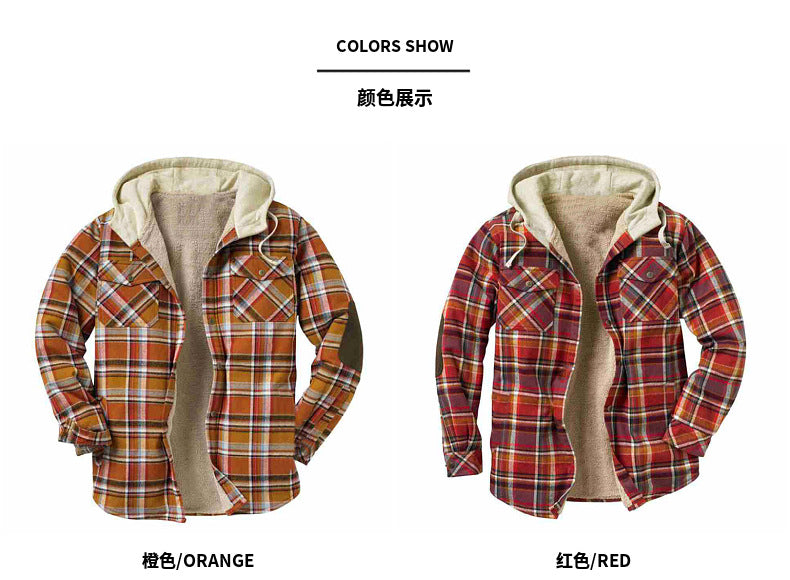 Hochwertiger leichter Flanell-Hoodie für Herren – Stilvolle Hemdjacke aus Baumwolle für lässigen Komfort | SY0093 