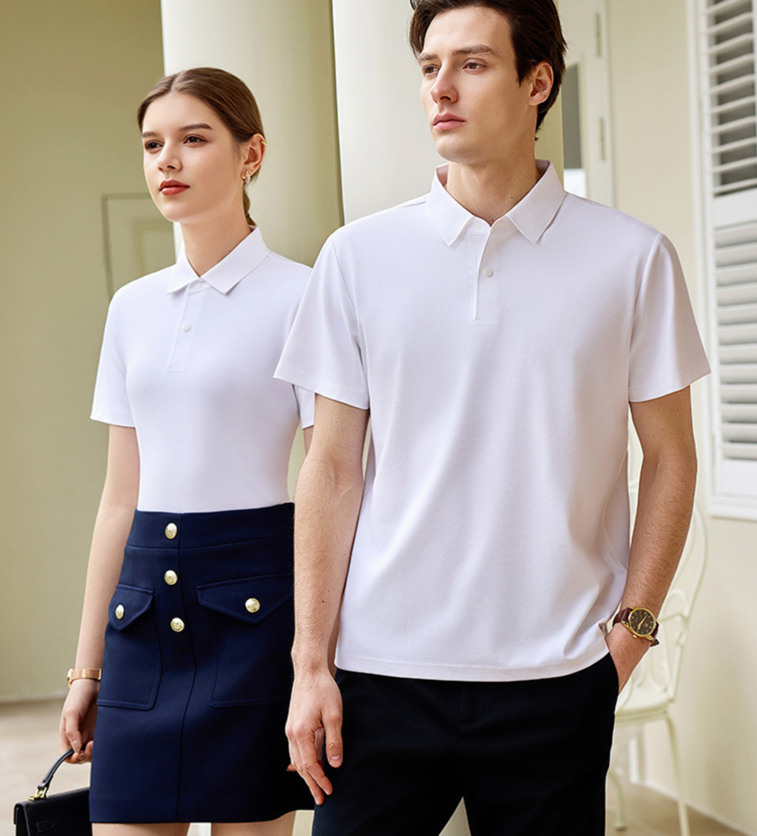 Poloshirt aus 100-fädiger merzerisierter Baumwolle | Antibakteriell &amp; kühlend | Unisex Sommer-Kurzarm-Poloshirt | L11-8230 