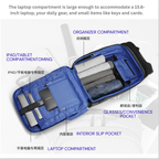 Kingsons KS3149W Diebstahlsicherer Business-Rucksack – USB, TSA-Schloss, wasserdicht | KS3149W 